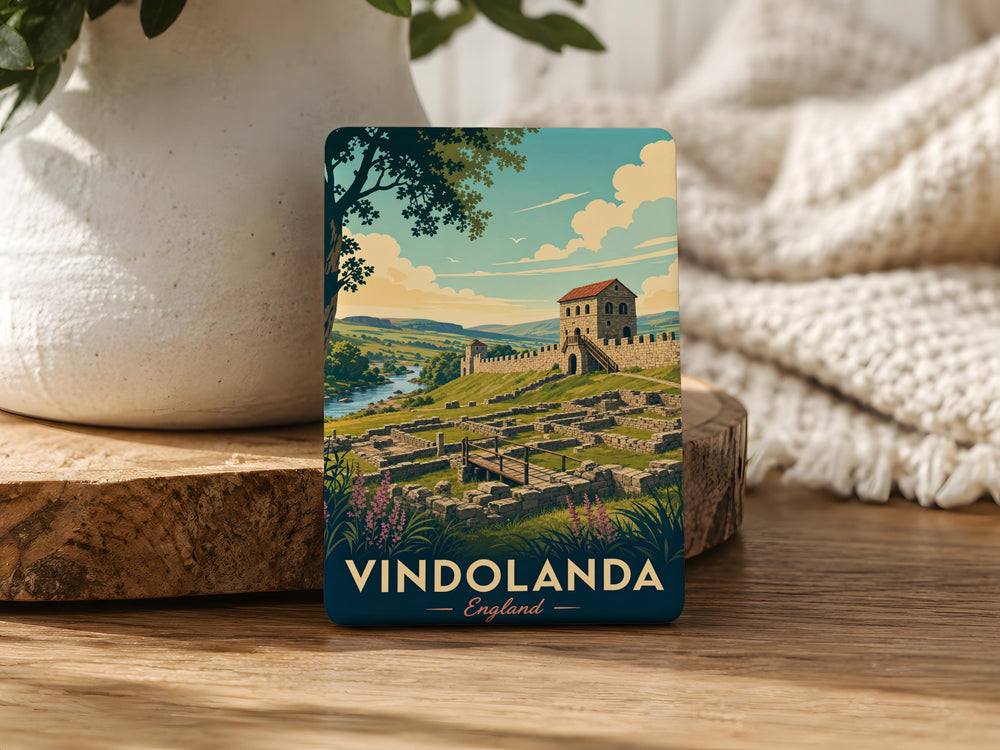 Vindolanda England Fridge Magnet, Roman Fort Hadrian’s Wall Souvenir Magnet, Northumberland UK Travel Gift Magnet