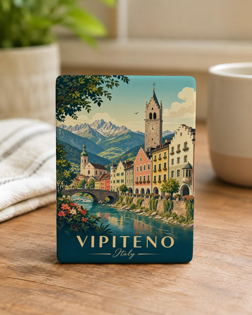 Vipiteno Italy Fridge Magnet, Sterzing South Tyrol Travel Souvenir, Alpine Town Landmark Keepsake Magnet