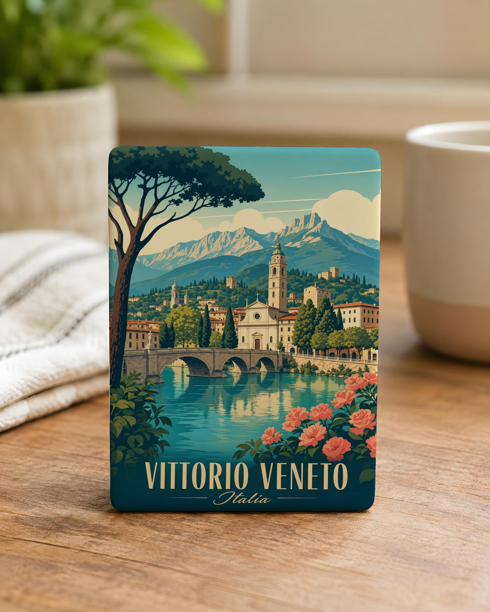 Vittorio Veneto Fridge Magnet, Vittorio Veneto Italy Souvenir Magnet, Vittorio Veneto Travel Gift, Italian Town Keepsake Magnet
