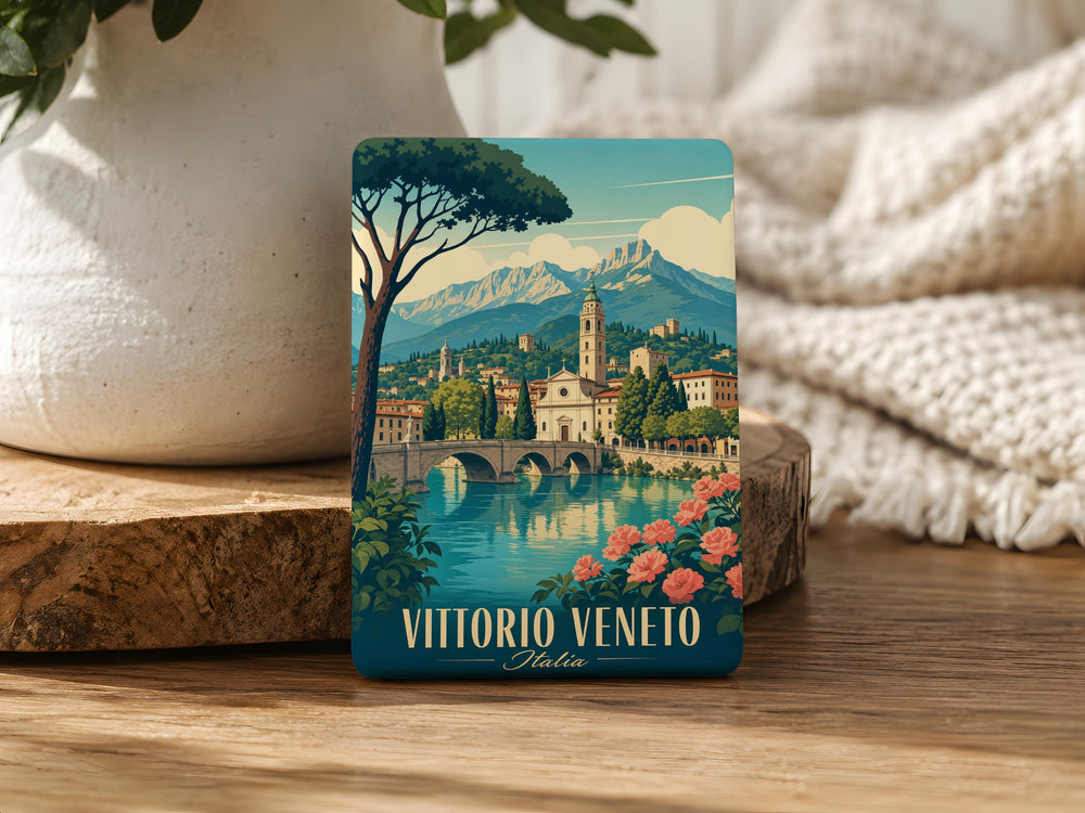 Vittorio Veneto Fridge Magnet, Vittorio Veneto Italy Souvenir Magnet, Vittorio Veneto Travel Gift, Italian Town Keepsake Magnet