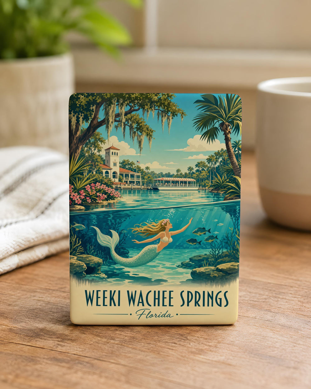 Weeki Wachee Springs Fridge Magnet Florida Roadside Attraction Souvenir Mermaid Spring Park Gift Travel Keepsake