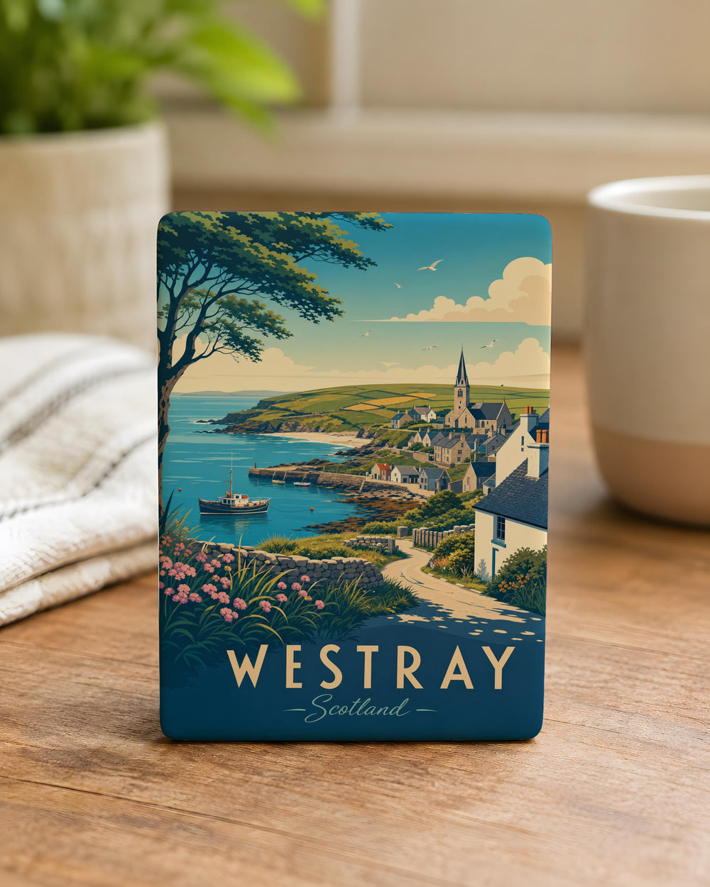 Westray Scotland Fridge Magnet, Orkney Islands Souvenir Magnet, Westray Island Travel Keepsake, Scotland Gift Magnet