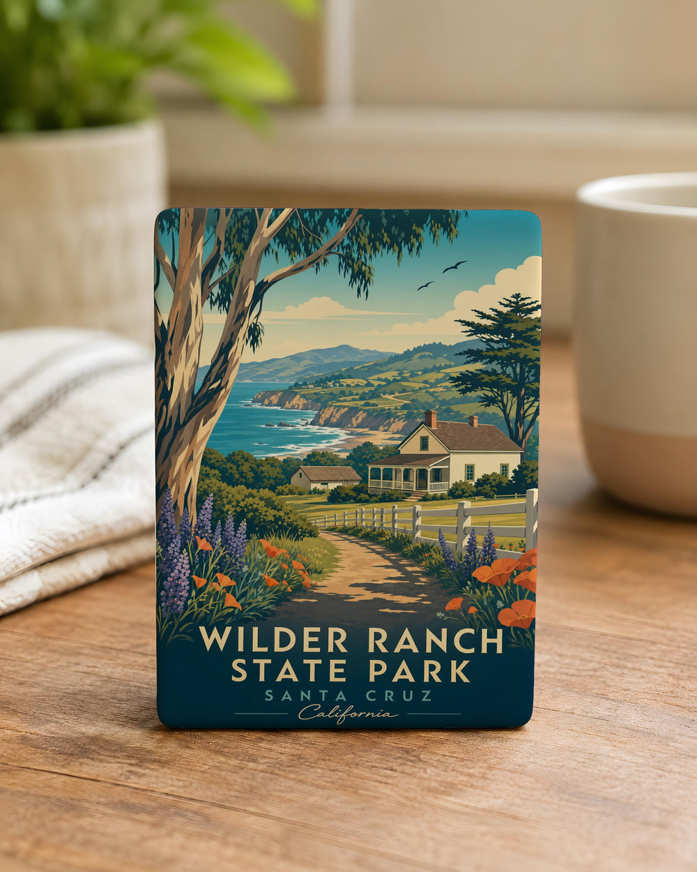 Wilder Ranch State Park Fridge Magnet, Santa Cruz California Coastal Park Souvenir Magnet, Beach Cliffs Trails Travel Gift
