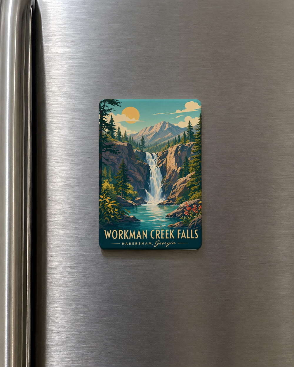 Workman Creek Falls Fridge Magnet, Arizona Waterfall Souvenir, Nature Travel Keepsake, Hiking Trail Gift