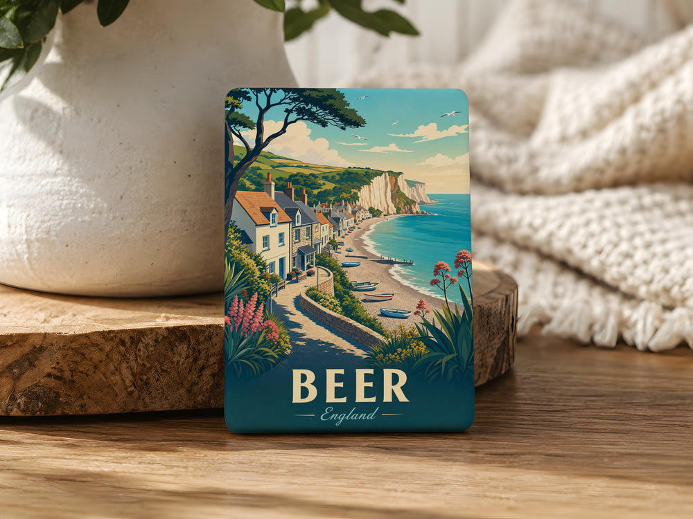 Beer England Fridge Magnet, English Beer Theme Souvenir Magnet, England Pub & Pint Magnet, UK Beer Lover Gift