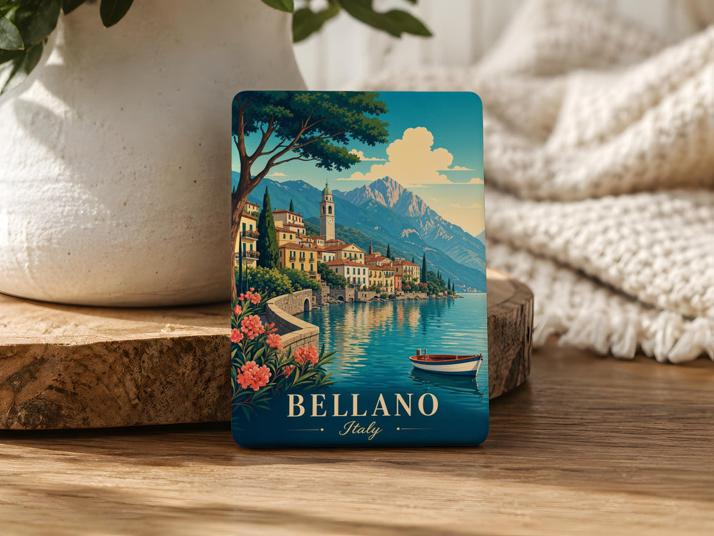 Bellano Italy Fridge Magnet, Lake Como Travel Souvenir Magnet, Bellano Village Landmark Keepsake Magnet