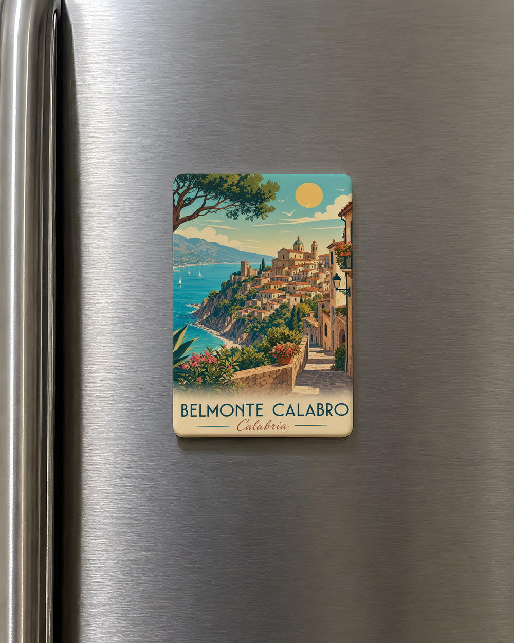 Belmonte Calabro Italy Fridge Magnet, Belmonte Calabro Souvenir Magnet, Calabria Travel Keepsake Magnet