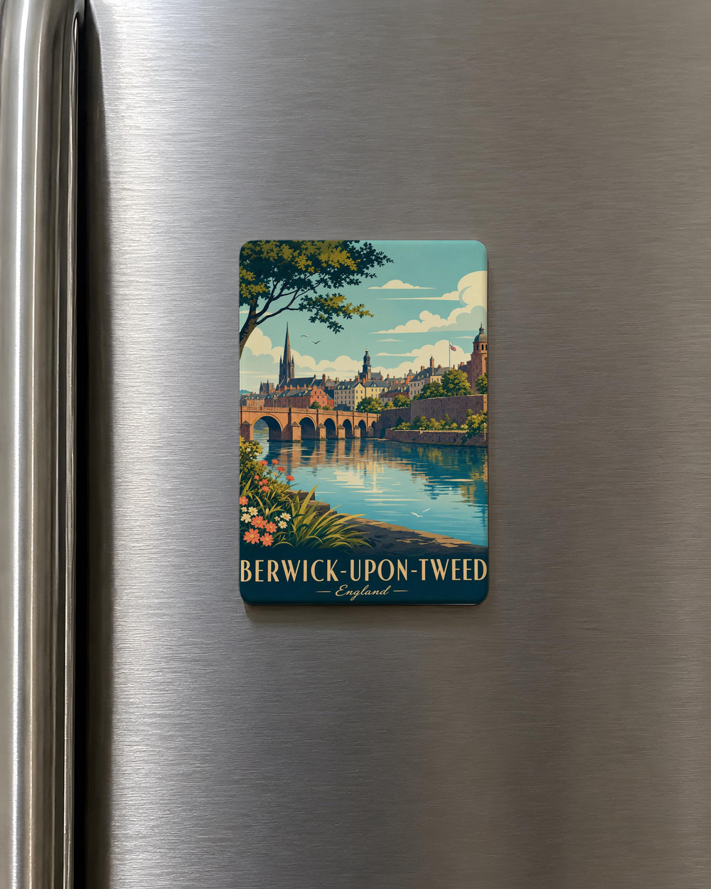 Berwick-upon-Tweed Fridge Magnet, Berwick-upon-Tweed Souvenir Magnet, Northumberland England Travel Gift, UK Landmark Magnet