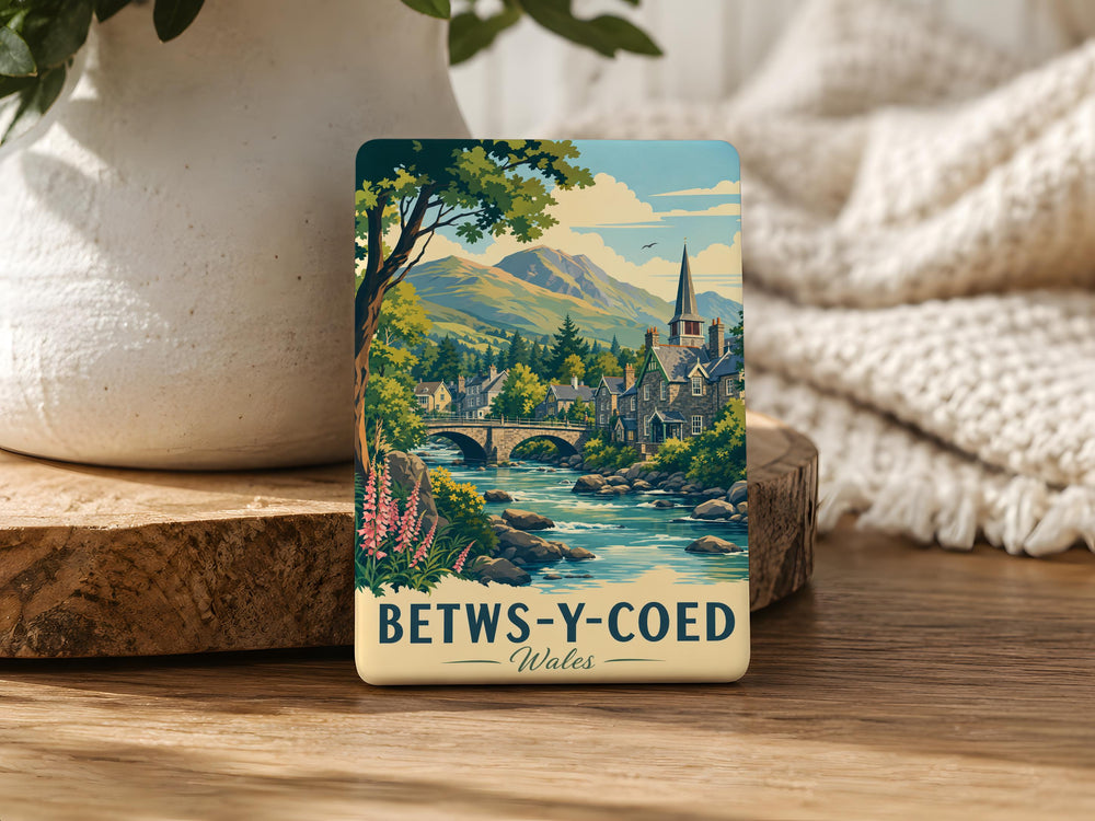 Betws-y-Coed Fridge Magnet, Wales Travel Souvenir, Snowdonia Village Landmark Keepsake, Welsh Gift, UK Destination Magnet