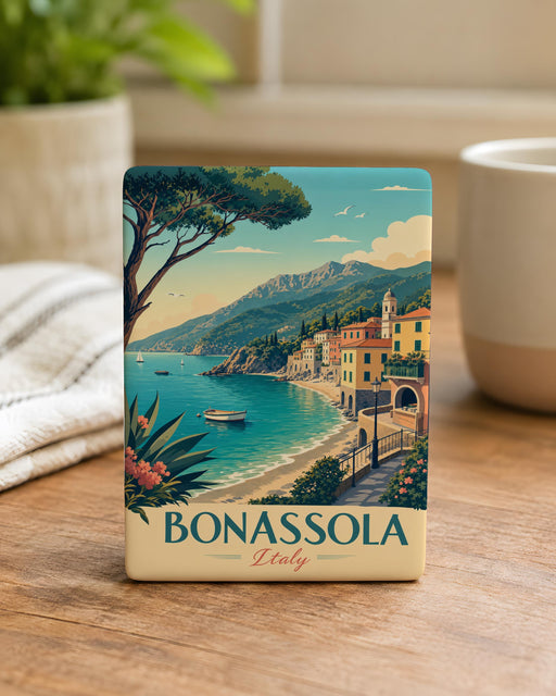 Bonassola Italy Fridge Magnet, Bonassola Travel Souvenir Magnet, Italian Riviera Coastal Town Keepsake Magnet, Liguria Gift