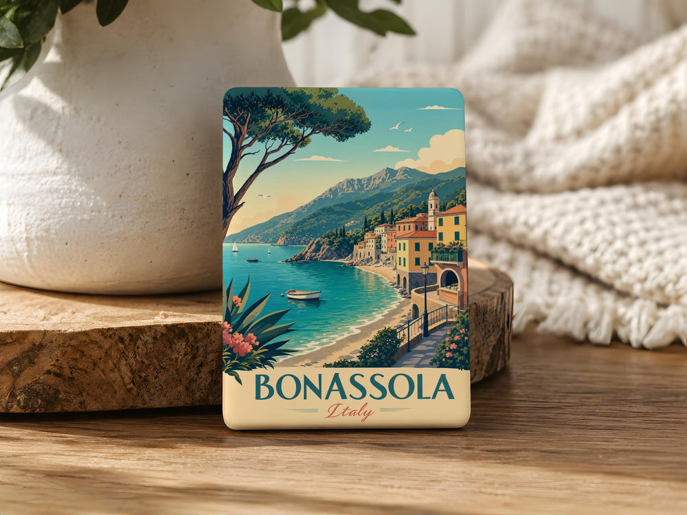 Bonassola Italy Fridge Magnet, Bonassola Travel Souvenir Magnet, Italian Riviera Coastal Town Keepsake Magnet, Liguria Gift