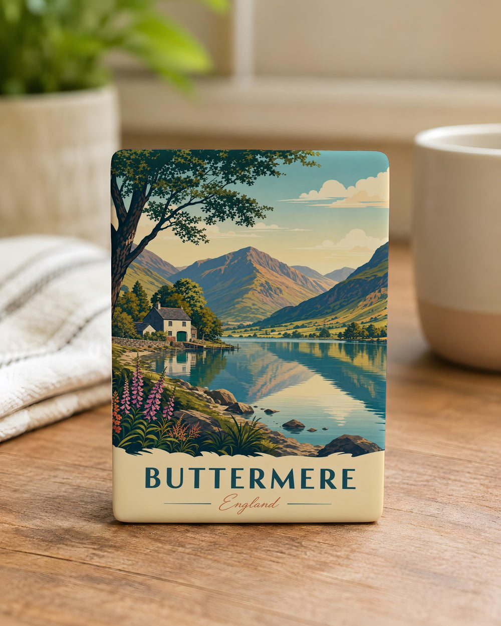 Buttermere England Fridge Magnet, Lake District Landscape Souvenir Magnet, Buttermere Village Travel Gift