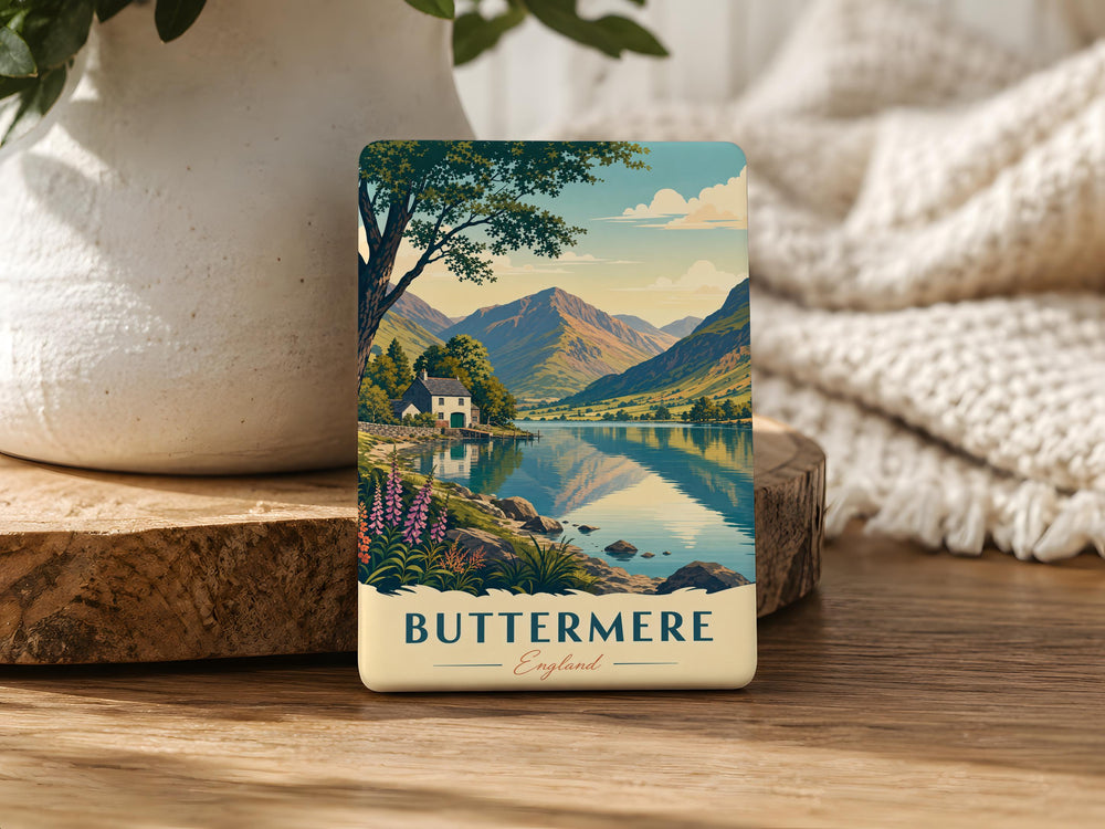 Buttermere England Fridge Magnet, Lake District Landscape Souvenir Magnet, Buttermere Village Travel Gift