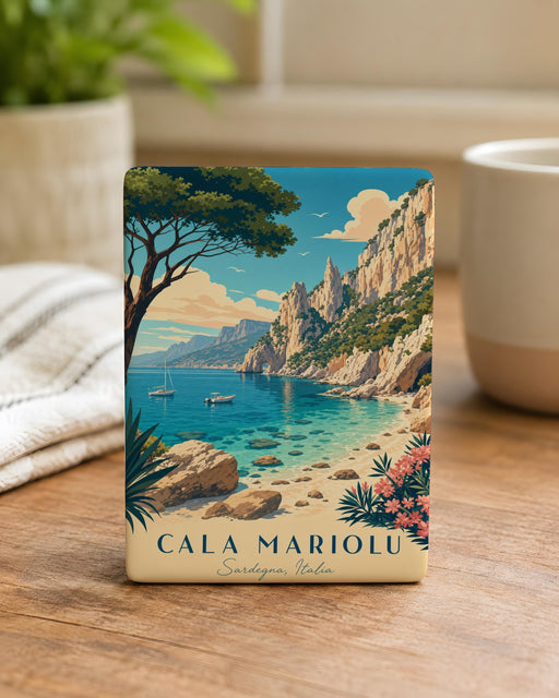 Cala Mariolu Fridge Magnet, Sardinia Italy Beach Cove Souvenir Magnet, Mediterranean Coast Travel Keepsake Gift