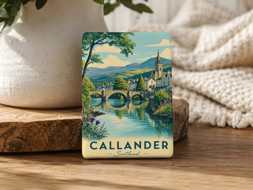 Callander Scotland Fridge Magnet, Callander Souvenir Magnet, Scottish Highlands Travel Keepsake, Scotland Gift Magnet