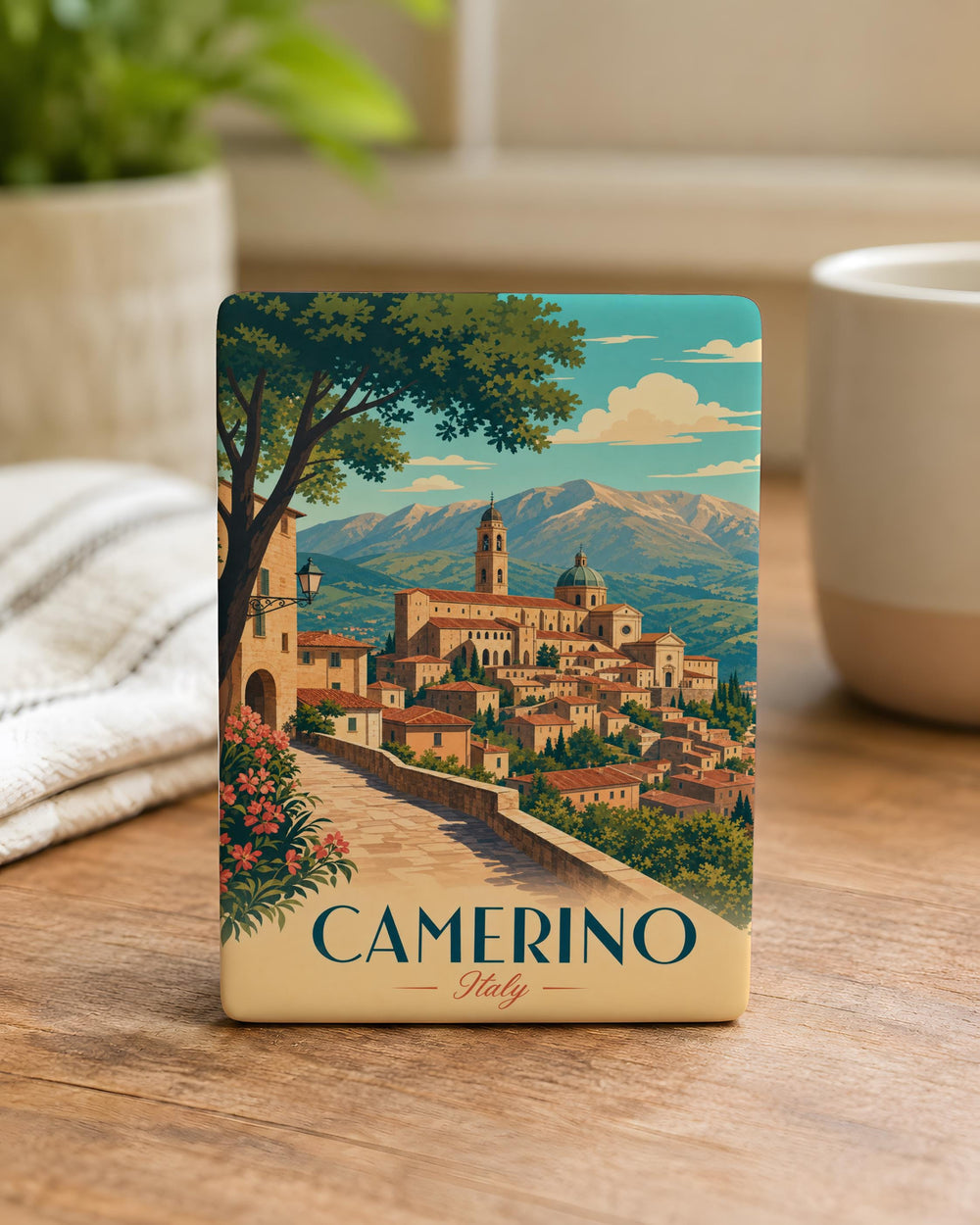 Camerino Italy Fridge Magnet, Camerino Souvenir Magnet, Italy Travel Gift, Marche Region Keepsake, Italian Town Landmark Magnet