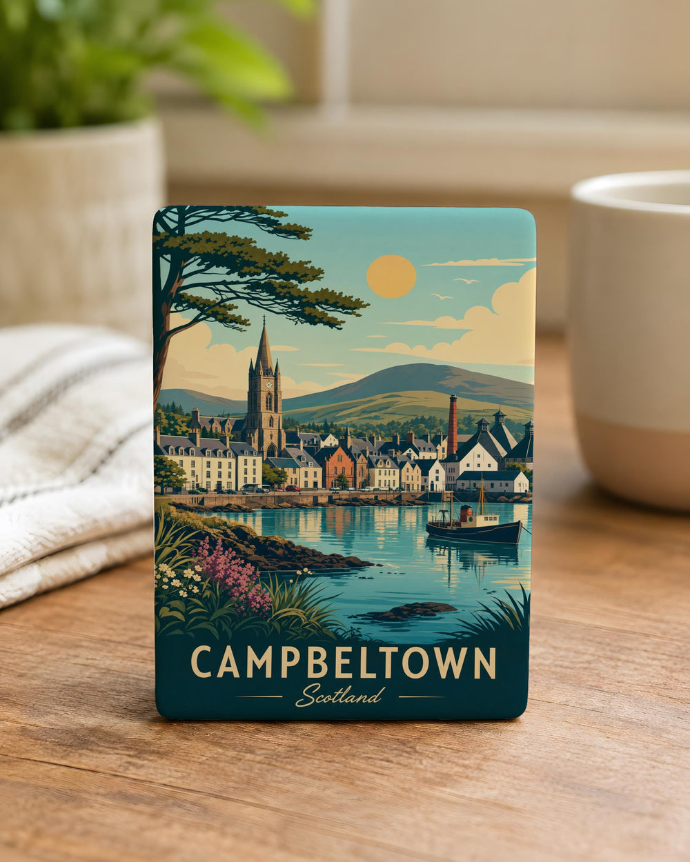 Campbeltown Scotland Fridge Magnet, Kintyre Peninsula Souvenir Magnet, Scottish Town Travel Keepsake Magnet