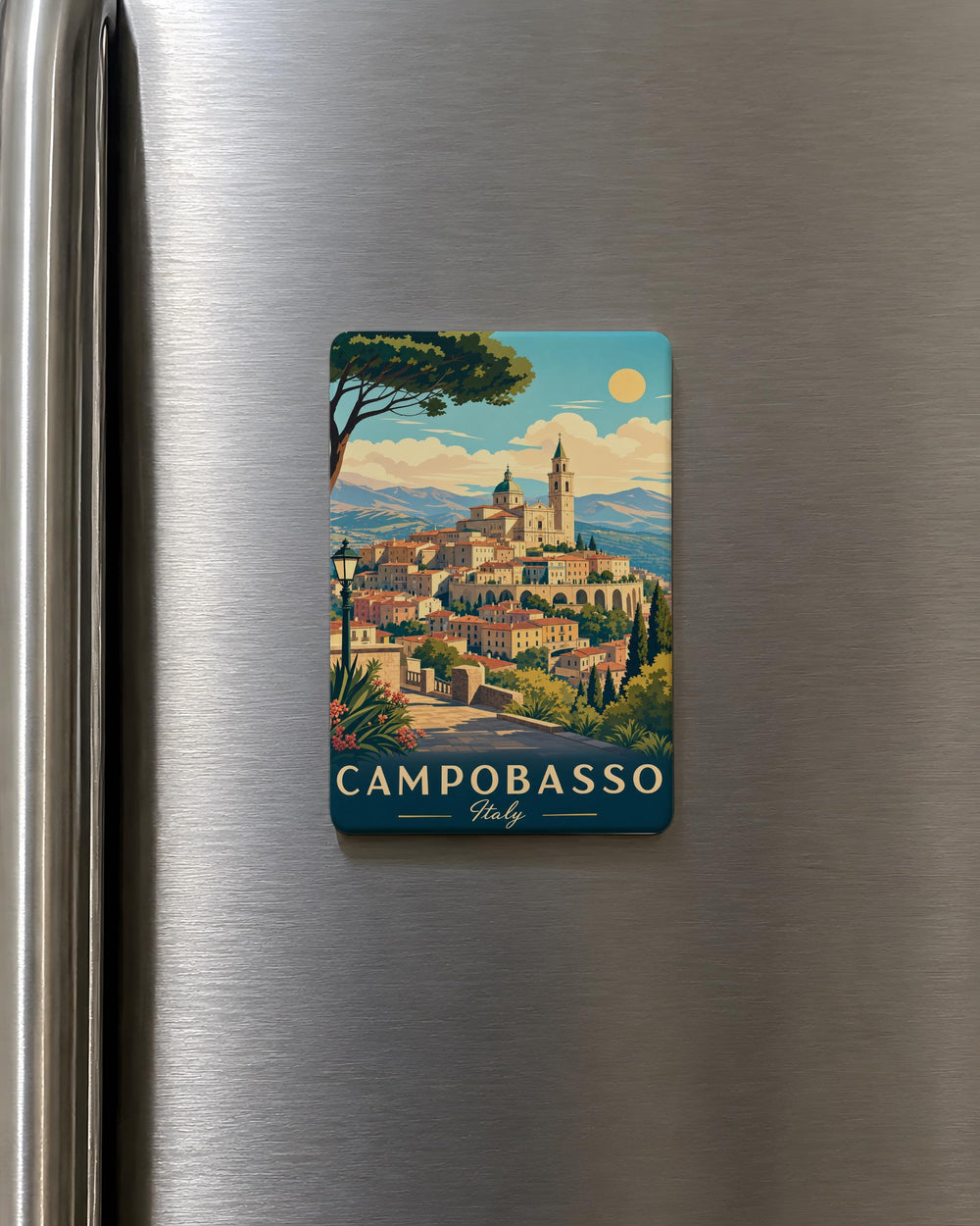 Campobasso Italy Fridge Magnet, Campobasso Souvenir Magnet, Molise Travel Gift, Italian City Landmark Keepsake Magnet