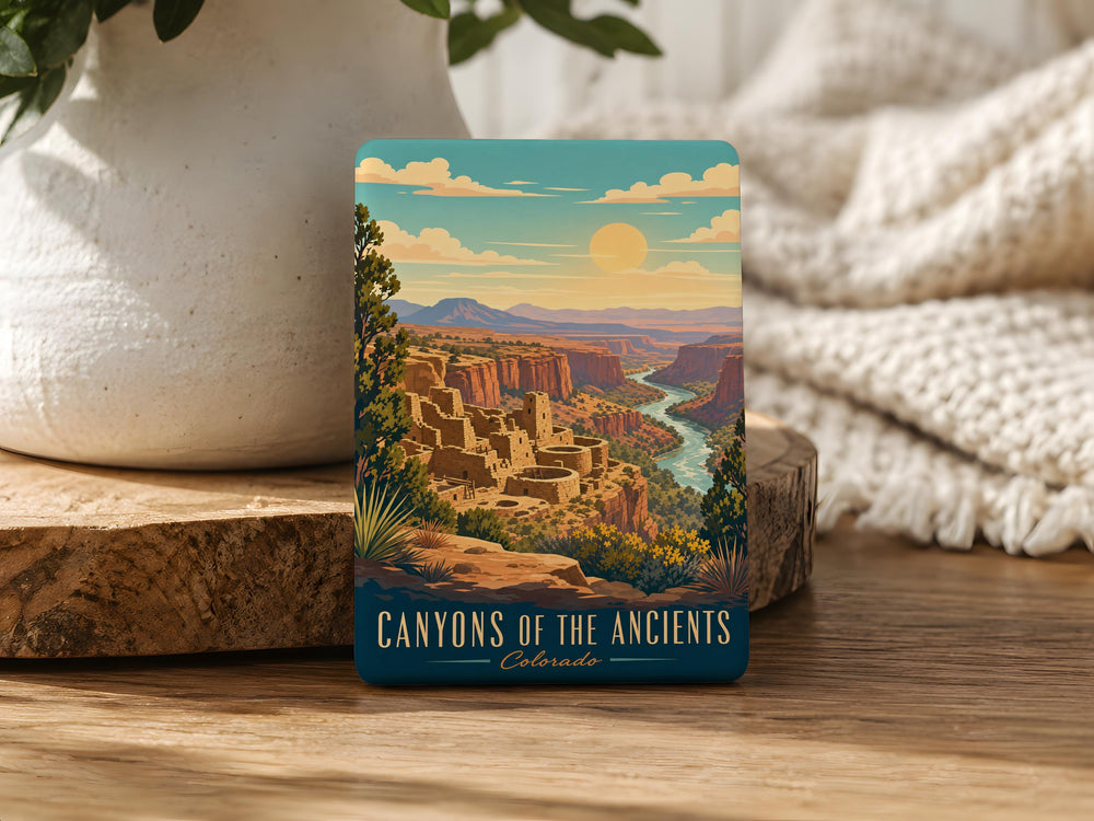 Canyons of the Ancients National Monument Fridge Magnet, Southwestern Desert Canyons, Ancient Pueblo Ruins Souvenir Magnet