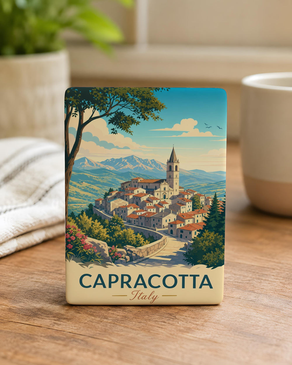 Capracotta Italy Fridge Magnet, Capracotta Souvenir Magnet, Italian Village Travel Keepsake, Italy Vacation Gift