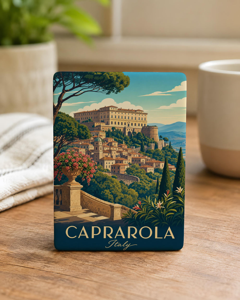 Caprarola Italy Fridge Magnet, Caprarola Travel Souvenir Magnet, Italian Town Landmark Keepsake Magnet, Lazio Italy Gift
