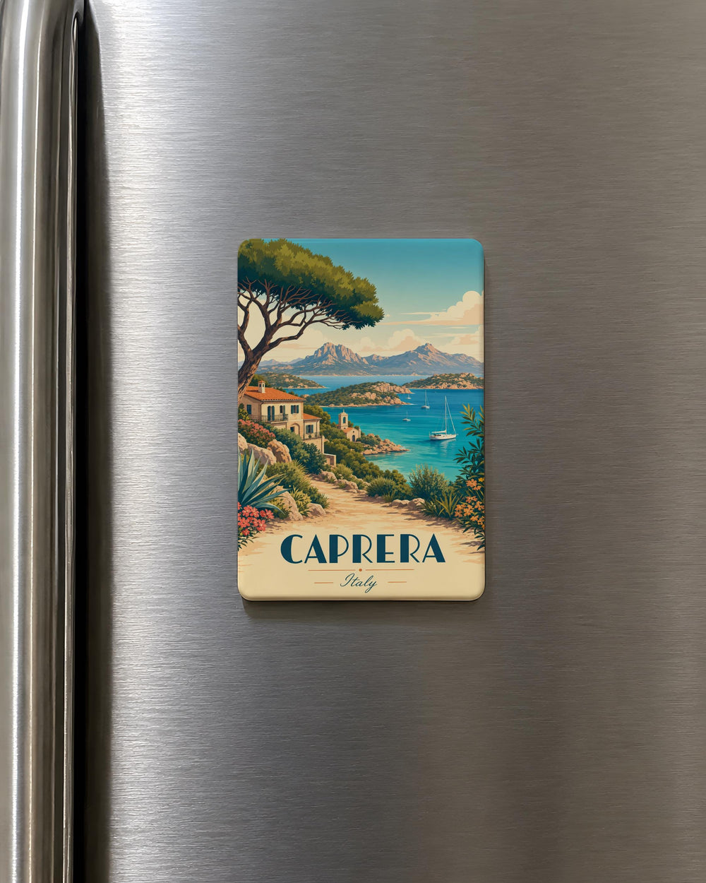 Caprera Italy Fridge Magnet, Caprera Island Souvenir Magnet, Sardinia Travel Keepsake, Italian Island Vacation Gift