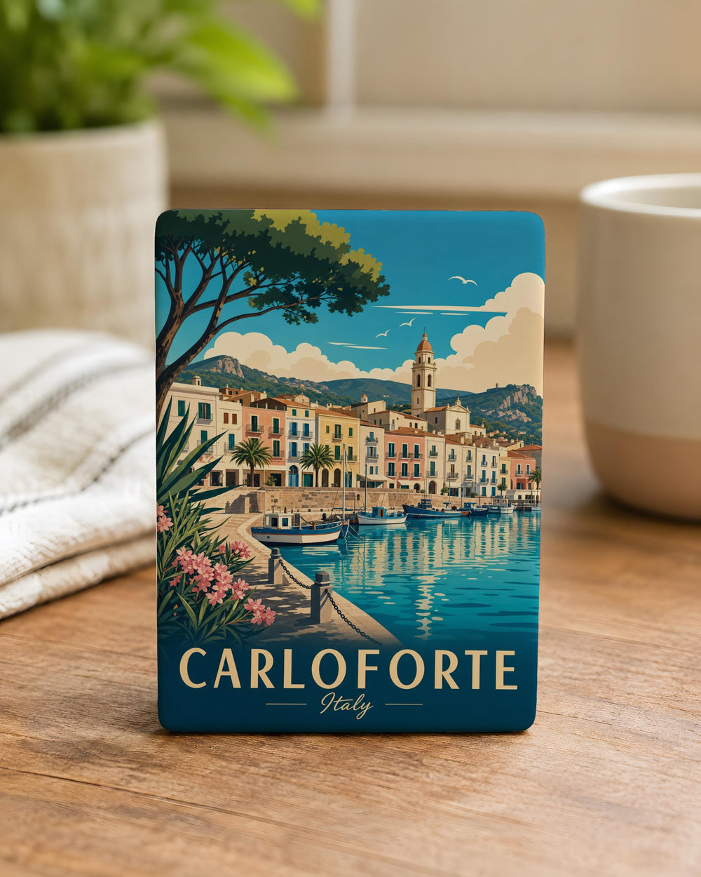Carloforte Italy Fridge Magnet, Sardinia Souvenir Magnet, Carloforte Travel Keepsake, Italian Coastal Town Magnet