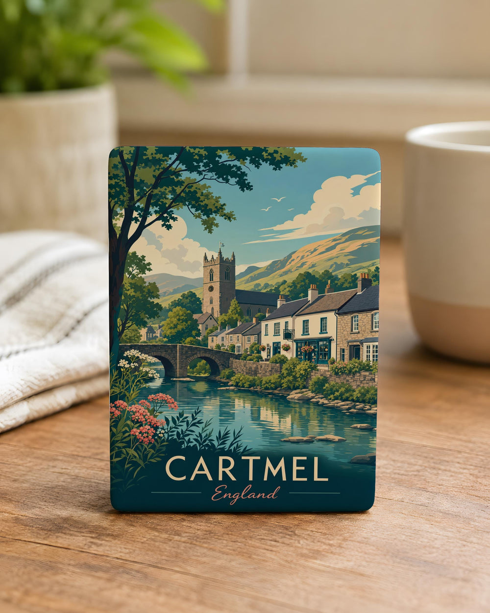 Cartmel England Fridge Magnet, Cartmel Village Souvenir, Lake District Cumbria Travel Gift, UK Landmark Keepsake Magnet