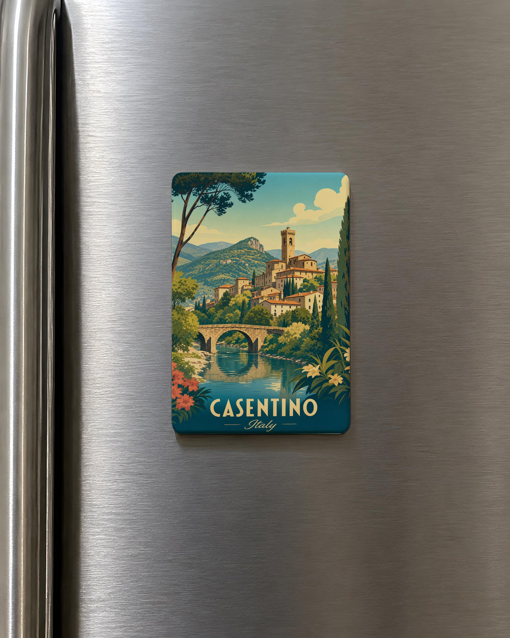Casentino Italy Fridge Magnet, Casentino Tuscany Souvenir Magnet, Italian Travel Gift, Casentino Valley Landmark Magnet