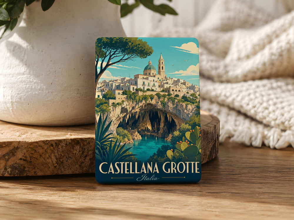 Castellana Grotte Cave Fridge Magnet, Italy Travel Souvenir Magnet, Apulia Landmark Refrigerator Magnet