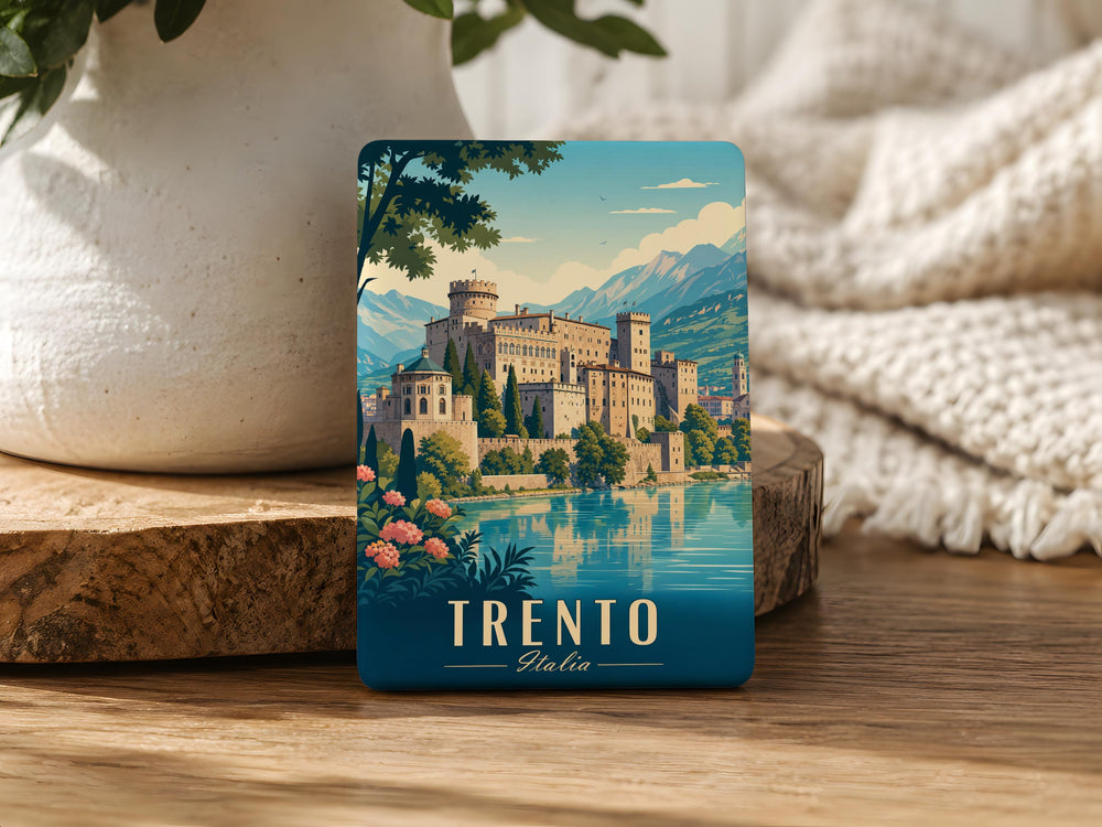 Castello del Buonconsiglio Trento Fridge Magnet, Italy Castle Landmark Souvenir Magnet, Trento Travel Gift, Italian Heritage Decor
