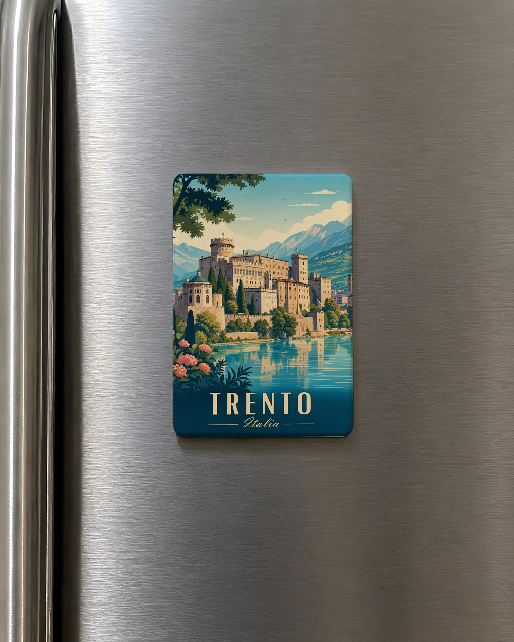 Castello del Buonconsiglio Trento Fridge Magnet, Italy Castle Landmark Souvenir Magnet, Trento Travel Gift, Italian Heritage Decor
