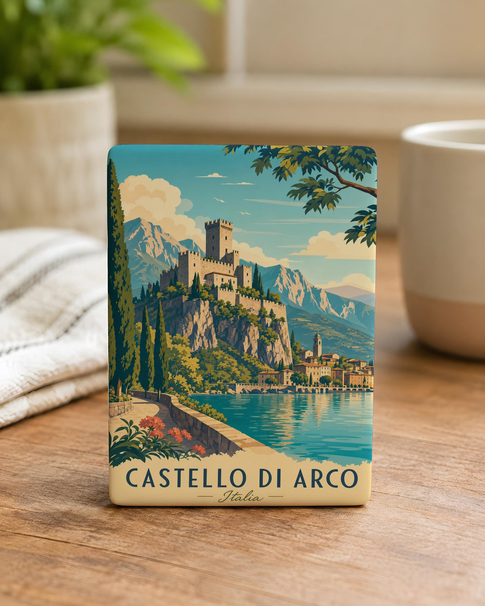 Castello di Arco Fridge Magnet, Arco Castle Italy Souvenir Magnet, Trentino Alto Adige Travel Gift, Italian Landmark Magnet
