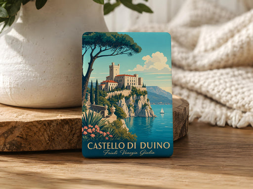 Castello di Duino Fridge Magnet, Duino Castle Italy Souvenir Magnet, Adriatic Coast Landmark Travel Keepsake Gift