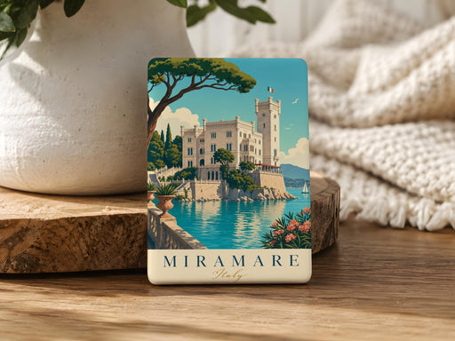 Castello di Miramare Fridge Magnet, Trieste Italy Castle Souvenir Magnet, Miramare Castle Travel Gift Magnet