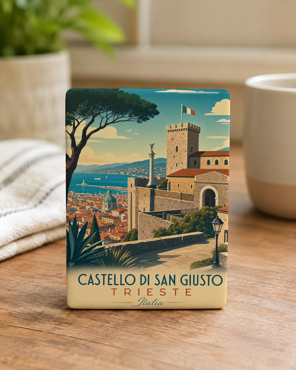 Castello di San Giusto Trieste Italy Fridge Magnet, Trieste Castle Souvenir Magnet, Italian Landmark Travel Gift Magnet