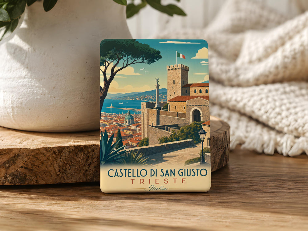 Castello di San Giusto Trieste Italy Fridge Magnet, Trieste Castle Souvenir Magnet, Italian Landmark Travel Gift Magnet