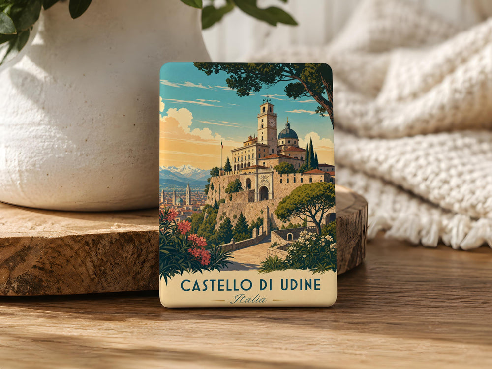 Castello di Udine Fridge Magnet, Udine Castle Landmark Souvenir Magnet, Italy Travel Keepsake Magnet
