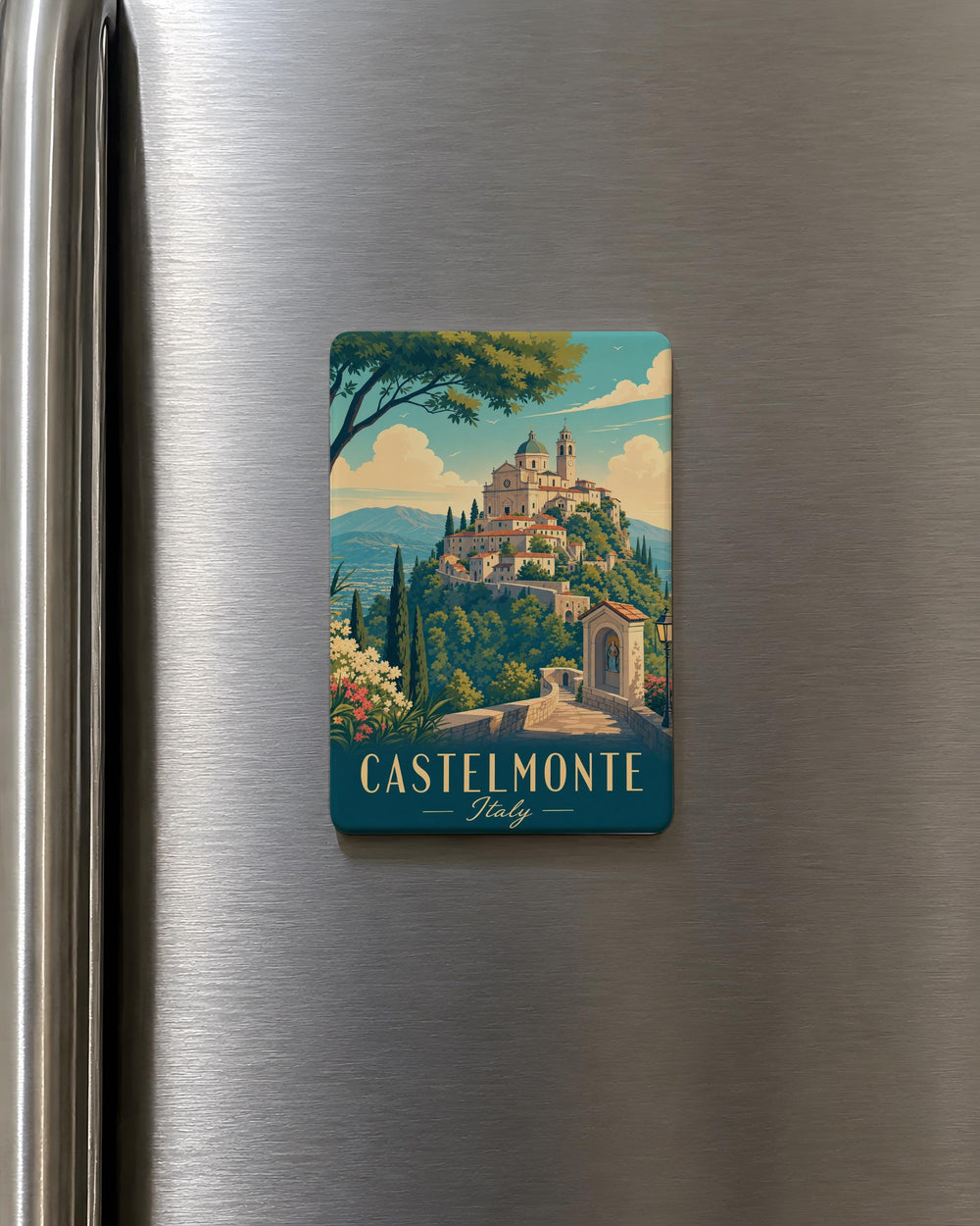 Castelmonte Italy Fridge Magnet, Castelmonte Sanctuary Souvenir Magnet, Italy Travel Keepsake, Friuli Venezia Giulia Magnet