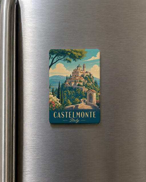 Castelmonte Italy Fridge Magnet, Castelmonte Sanctuary Souvenir Magnet, Italy Travel Keepsake, Friuli Venezia Giulia Magnet