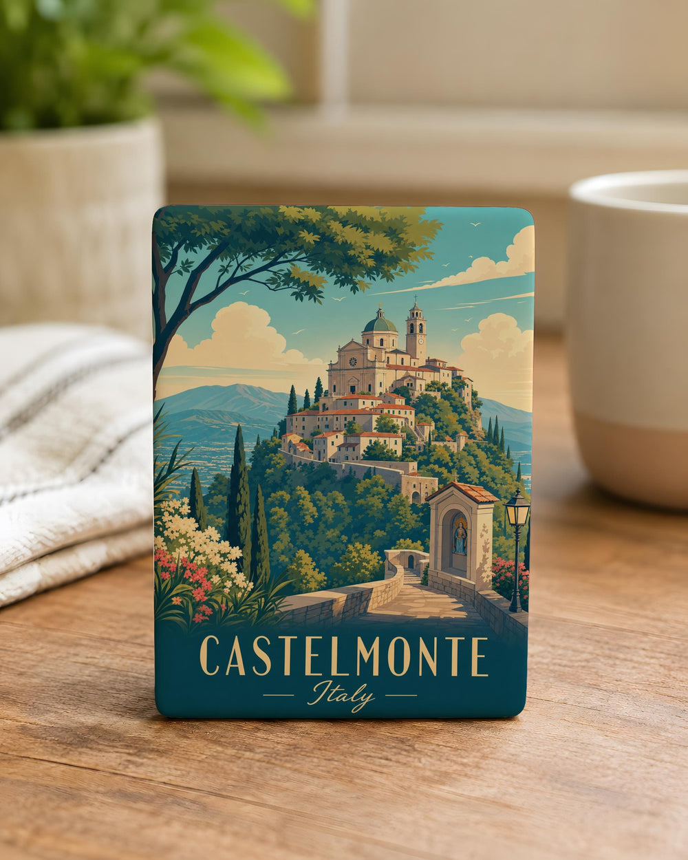 Castelmonte Italy Fridge Magnet, Castelmonte Sanctuary Souvenir Magnet, Italy Travel Keepsake, Friuli Venezia Giulia Magnet