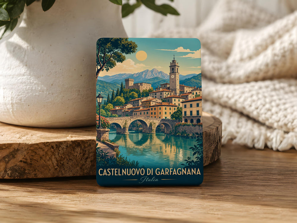 Castelnuovo di Garfagnana Fridge Magnet, Italy Travel Souvenir Magnet, Tuscany Town Landmark Refrigerator Magnet