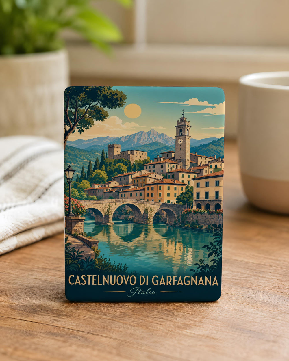 Castelnuovo di Garfagnana Fridge Magnet, Italy Travel Souvenir Magnet, Tuscany Town Landmark Refrigerator Magnet