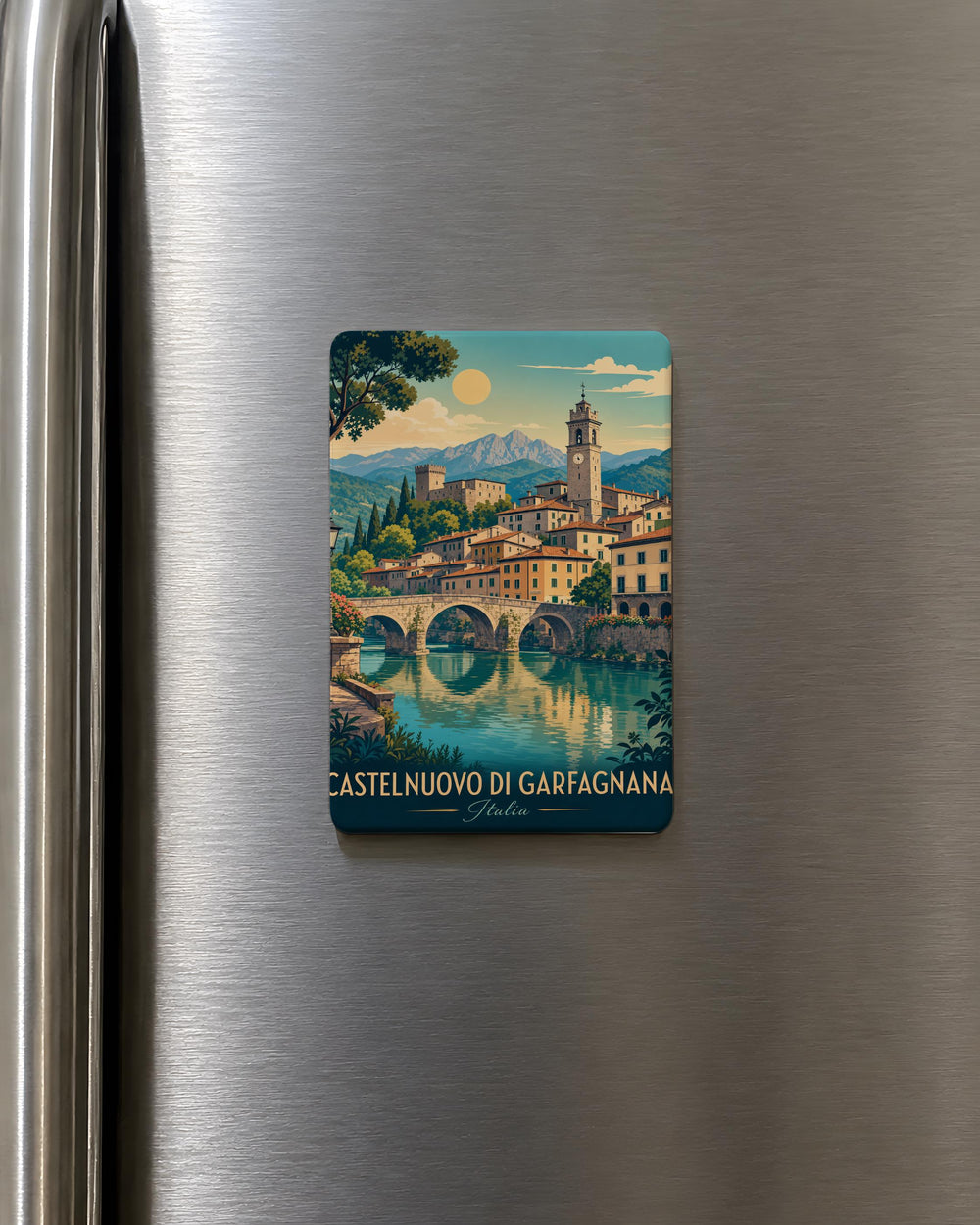 Castelnuovo di Garfagnana Fridge Magnet, Italy Travel Souvenir Magnet, Tuscany Town Landmark Refrigerator Magnet
