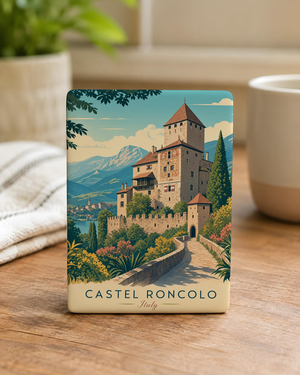 Castel Roncolo Fridge Magnet, Roncolo Castle Souvenir Magnet, Bolzano Italy Travel Keepsake Kitchen Magnet