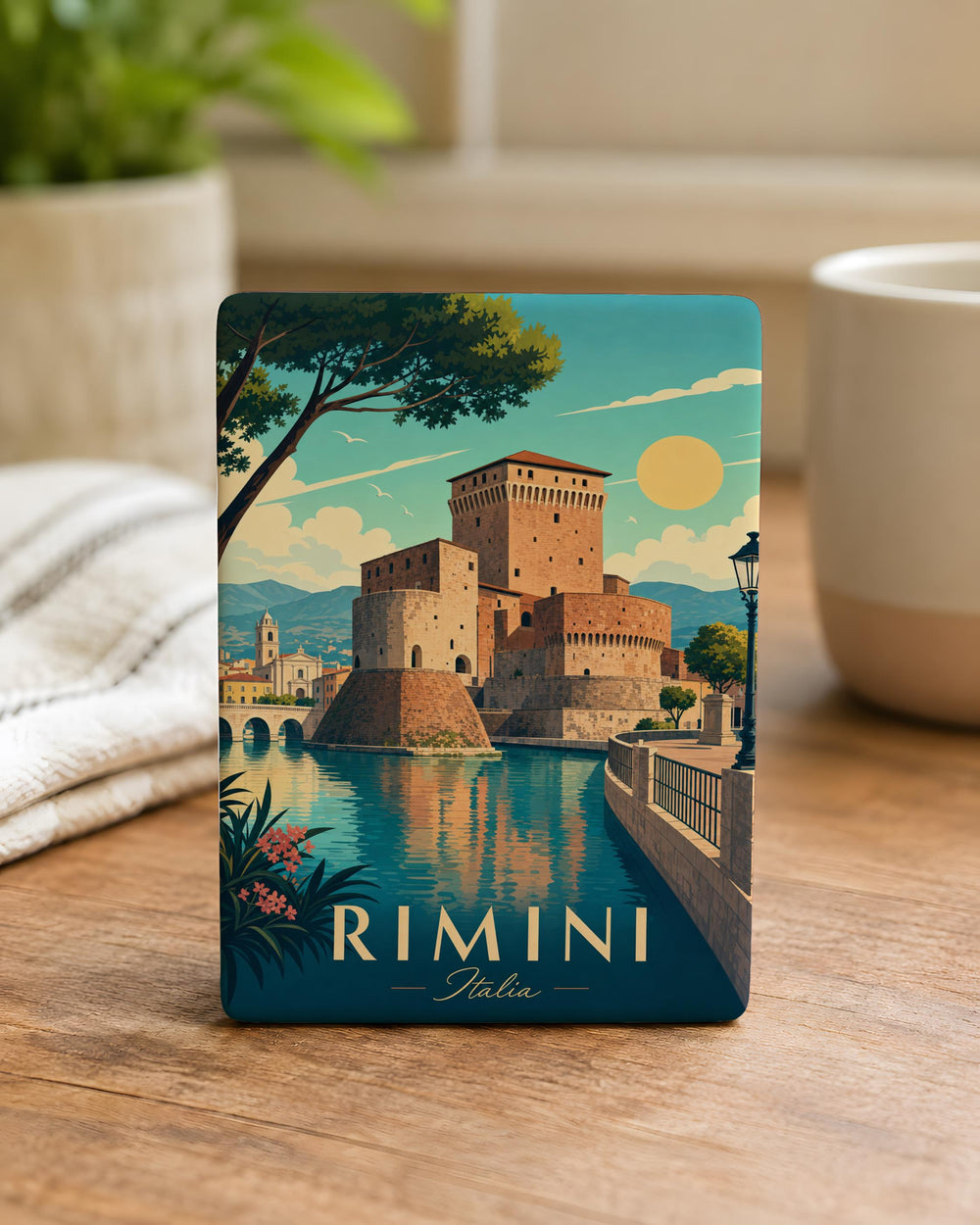 Castel Sismondo Rimini Fridge Magnet, Italy Castle Landmark Souvenir Magnet, Rimini Travel Gift Magnet