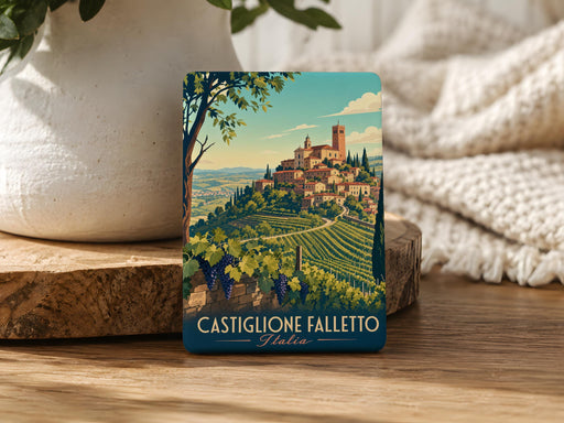 Castiglione Falletto Fridge Magnet, Castiglione Falletto Italy Souvenir Magnet, Piedmont Village Travel Keepsake Magnet