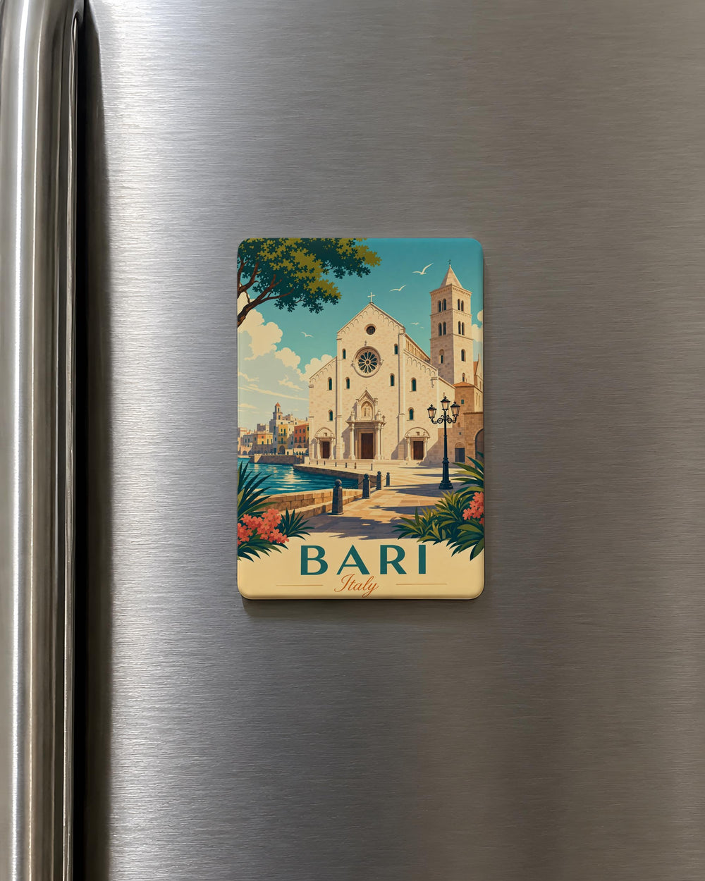Cattedrale di Bari Fridge Magnet, Bari Cathedral Souvenir Magnet, Puglia Italy Travel Gift, Basilica San Sabino Magnet