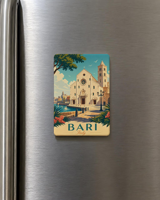 Cattedrale di Bari Fridge Magnet, Bari Cathedral Souvenir Magnet, Puglia Italy Travel Gift, Basilica San Sabino Magnet