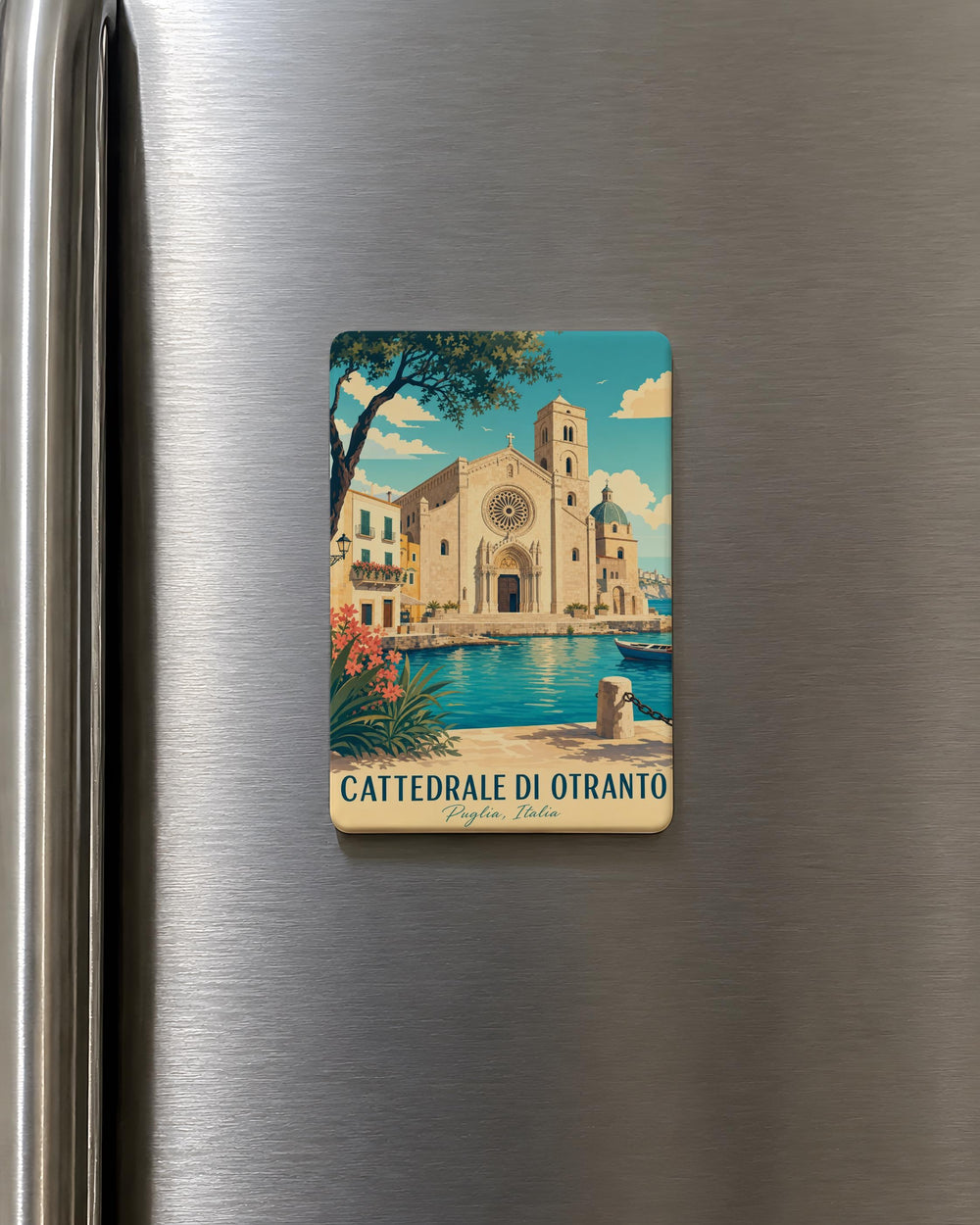 Cattedrale di Otranto Fridge Magnet, Otranto Cathedral Souvenir Magnet, Italy Travel Landmark Refrigerator Magnet